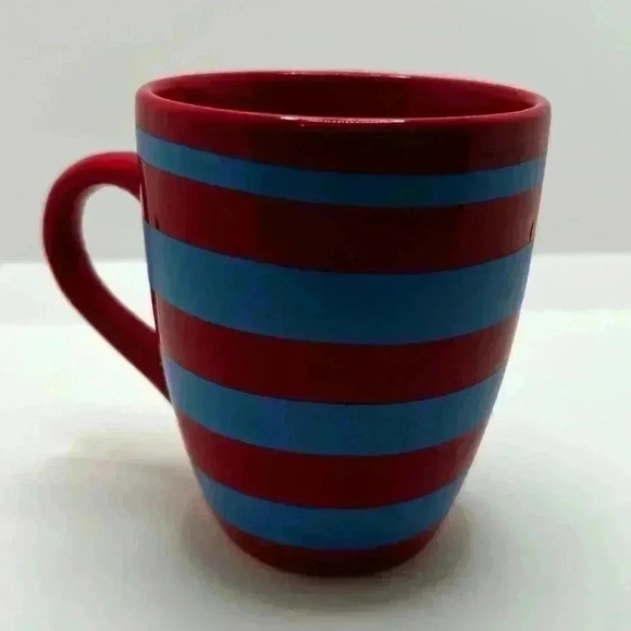 Dr. Seuss The Cat In The Hat 8oz Coffee Mug Red/Blue Stripe - Picture 2 of 3